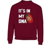 Hippowarehouse it's in my DNA Portugal kids children's unisex jumper sweatshirt pullover Maroon