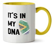 Hippowarehouse It's in My DNA South Africa Printed Mug Various Colour Options Ceramic Cup Kitchenware 11oz