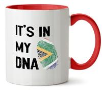 Hippowarehouse It's in My DNA South Africa Printed Mug Various Colour Options Ceramic Cup Kitchenware 11oz