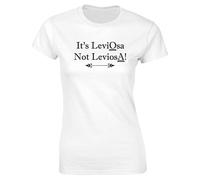 Hippowarehouse It's Leviosa Not Leviosa! Quote Womens Fitted Short Sleeve t-Shirt (Specific Size Guide in Description) White