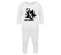 Hippowarehouse It's My 1/2 Birthday- Half B-Day Baby Romper All in one Piece Unisex White