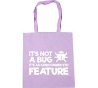 Hippowarehouse It's not a bug it's an undocumented feature Tote Shopping Gym Beach Bag 42cm x38cm, 10 litres