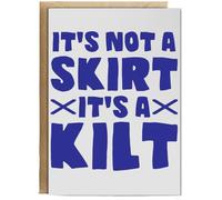 Hippowarehouse It's not a skirt its a kilt Personalised Card A6 with envelope for him for her Funny Cards for Men and Women Blank inside option