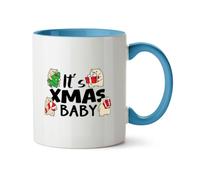Hippowarehouse Its Xmas Baby Cute Teddy Bears Bearing Gifts Printed Mug Various Colour Options Ceramic Cup Kitchenware 11oz