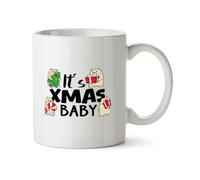 Hippowarehouse Its Xmas Baby Cute Teddy Bears Bearing Gifts Printed Mug Various Colour Options Ceramic Cup Kitchenware 11oz