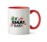 Hippowarehouse Its Xmas Baby Cute Teddy Bears Bearing Gifts Printed Mug Various Colour Options Ceramic Cup Kitchenware 11oz