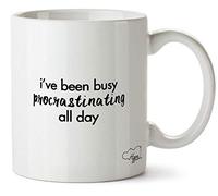 Hippowarehouse I've Been Busy Procrastinating All Day Printed Mug Cup Ceramic 10oz