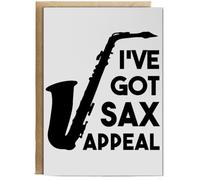 Hippowarehouse I've got sax appeal saxophone Birthday Card A5 Personalised with envelope for him for her Funny Cards for Men and Women Blank inside option