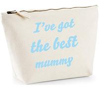 Hippowarehouse I've got the best mummy blue printed make up cosmetic wash bag 18x19x9cm