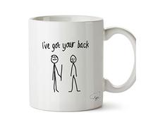 Hippowarehouse I've got Your Back Stickmen Printed Mug Cup Ceramic 10oz
