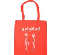Hippowarehouse I've got your back stickmen Tote Shopping Gym Beach Bag 42cm x38cm, 10 litres