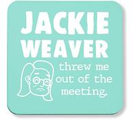 Hippowarehouse Jackie Weaver Threw Me Out Of The Meeting. printed coaster gloss finish durable backing 9cm x 9cm 2 pack