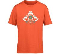 Hippowarehouse Japanese Anime Fat cat kids children's short sleeve t-shirt