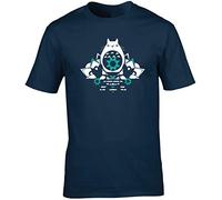 Hippowarehouse Japanese Anime Fat cat Unisex Short Sleeve t-Shirt (Specific Size Guide in Description) Navy Blue