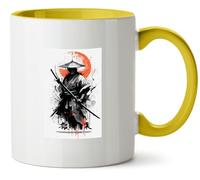 Hippowarehouse Japanese Art Samurai Vintage Fighter 2 Printed Mug Various Colour Options Ceramic Cup Kitchenware 11oz