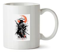 Hippowarehouse Japanese Art Samurai Vintage Fighter 2 Printed Mug Various Colour Options Ceramic Cup Kitchenware 10oz