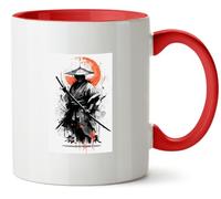 Hippowarehouse Japanese Art Samurai Vintage Fighter 2 Printed Mug Various Colour Options Ceramic Cup Kitchenware 11oz