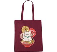 Hippowarehouse Japanese Style The Lucky Cat Maneki-neko Tote Shopping Gym Beach Bag 42cm x38cm, 10 litres