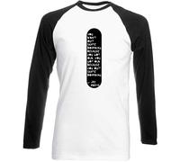 Hippowarehouse Jay Adams Skateboard Quote You Didn't Quite Skateboarding Because You got Old Unisex Long Sleeve Baseball Two Tone t-Shirt