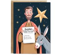 Hippowarehouse Joseph's Xmas to-do list Personalised Card A5 with envelope for him for her Funny Cards for Men and Women Blank inside option
