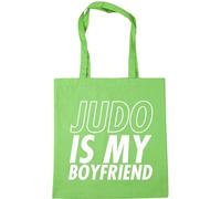 Hippowarehouse Judo is my boyfriend Tote Shopping Gym Beach Bag 42cm x38cm, 10 litres
