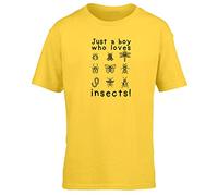 Hippowarehouse just a boy who Loves Bugs Kids Children's Short Sleeve t-Shirt