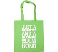 Hippowarehouse Just a Brunette and a Blonde With an Unbreakable Bond Tote Shopping Gym Beach Bag 42cm x38cm, 10 litres