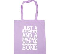 Hippowarehouse Just a Brunette and a Red Head With an Unbreakable Bond Tote Shopping Gym Beach Bag 42cm x38cm, 10 litres