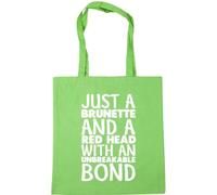 Hippowarehouse Just a Brunette and a Red Head With an Unbreakable Bond Tote Shopping Gym Beach Bag 42cm x38cm, 10 litres