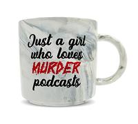 Hippowarehouse just a Girl who Loves Murder podcasts Printed Mug Various Colour Options Ceramic Cup Kitchenware 11oz