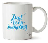 Hippowarehouse Just Keep Swimming Printed Mug Cup Ceramic 10oz