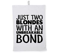 Hippowarehouse Just Two Blondes With an Unbreakable Bond Tea Towel Eco Printed Dish Cloth Kitchen accessory 50cmx70cm 100% Cotton