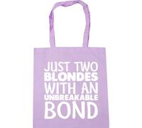 Hippowarehouse Just Two Blondes With an Unbreakable Bond Tote Shopping Gym Beach Bag 42cm x38cm, 10 litres