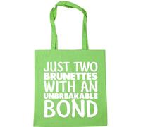 Hippowarehouse Just Two brunettles With an Unbreakable Bond Tote Shopping Gym Beach Bag 42cm x38cm, 10 litres