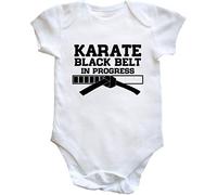 Hippowarehouse Karate Black Belt in ProgressÃ‚ baby vest bodysuit (short sleeve) boys girls