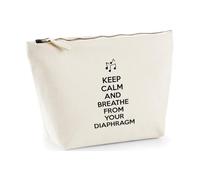Hippowarehouse Keep Calm and Breathe from Your Diaphragm Printed Make up Cosmetic wash Bag 18x19x9cm
