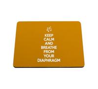 Hippowarehouse Keep calm and breathe from your diaphragm printed mouse mat pad accessory black rubber base 240mm x 190mm x 60mm