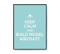 Hippowarehouse Keep Calm and Build Model Aircraft Printed Poster A3 Wall Art Design Classroom Room Gym Office Décor