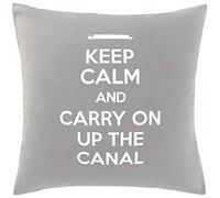 Hippowarehouse Keep Calm and Carry On Up the Canal Printed bedroom accessory cushion cover case 41x41cm