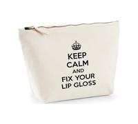 Hippowarehouse Keep Calm and Fix Your Lip Gloss Printed Make up Cosmetic wash Bag 18x19x9cm