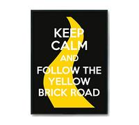 Hippowarehouse Keep Calm and Follow the Yellow Brick Road Printed Poster A4 Wall Art Design Classroom Room Gym Office Décor
