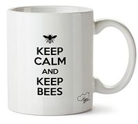 Hippowarehouse Keep Calm and Keep Bees Beekeeping Printed Mug Cup Ceramic 10oz