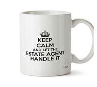 Hippowarehouse Keep Calm and Let The Estate Agent Handle It Printed Mug Cup Ceramic 10oz