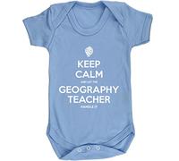 Hippowarehouse Keep Calm and let The Geography Teacher Handle it Baby Vest Bodysuit (Short Sleeve) Boys Girls
