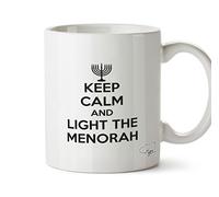 Hippowarehouse Keep Calm and Light The Menorah - Hanukkah Printed Mug Cup Ceramic 10oz