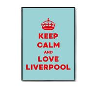 Hippowarehouse Keep Calm and Love Liverpool Printed Poster A3 Wall Art Design Classroom Room Gym Office Décor