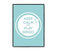 Hippowarehouse Keep Calm and Play Bingo Printed Poster A4 Wall Art Design Classroom Room Gym Office Décor
