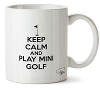 Hippowarehouse Keep Calm and Play mini Golf Printed Mug Cup Ceramic 10oz