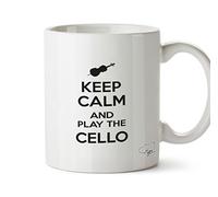 Hippowarehouse Keep Calm and Play The Cello Printed Mug Cup Ceramic 10oz