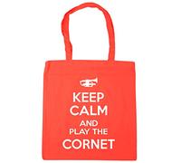 Hippowarehouse Keep Calm and Play the Cornet Tote Shopping Gym Beach Bag 42cm x38cm, 10 litres